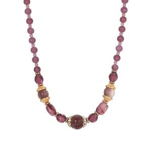 2028 Acrylic Glass Bead Strand Necklace -‎ Purple